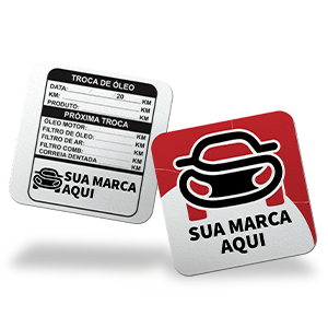 Adesivo troca de óleo